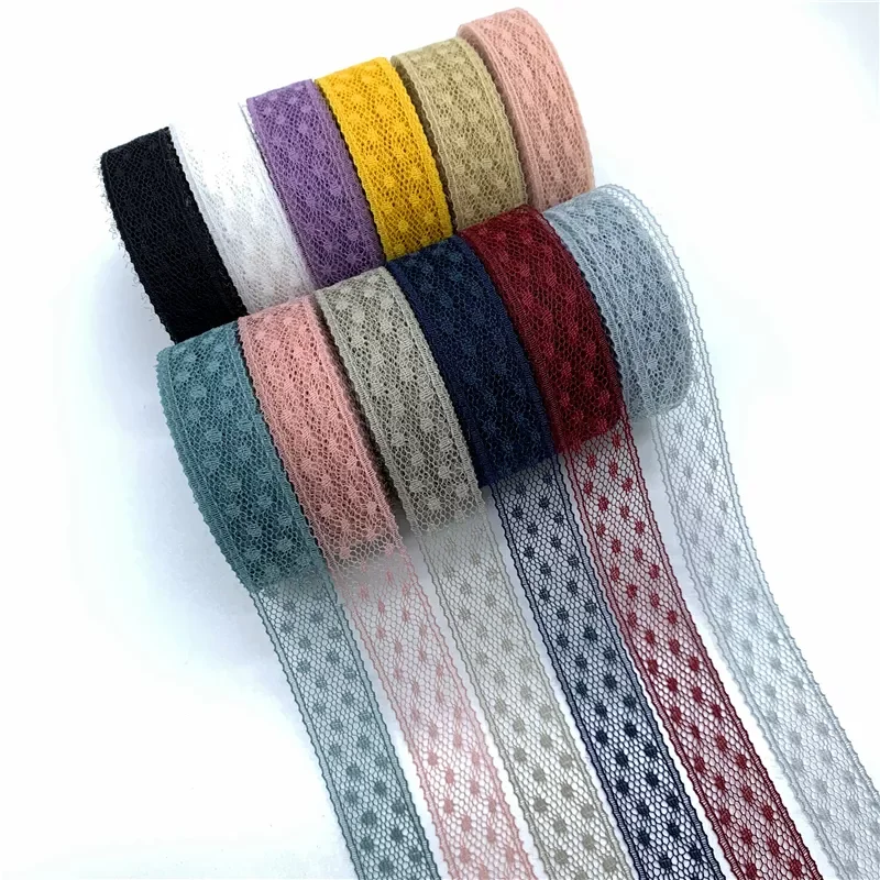 

5yards/Lot 15mm High Quality Lace Ribbon Embroidered Lace Fabric For Skirt Accessories Trim Decoration Handmade Sewing Fabric
