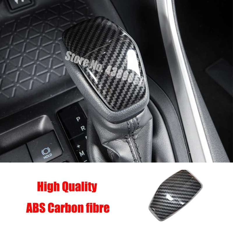 

ABS Carbon fibre For Toyota Crown HG 2018 2019 Accessories Car gear shift lever knob handle Cover Trim Sticker styling 1pcs