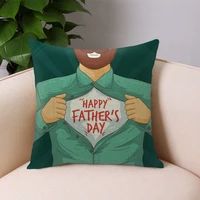 linen throw pillow covers plaid to celebrate fathers day for sofa decoration for living room hidden zipper single side printing