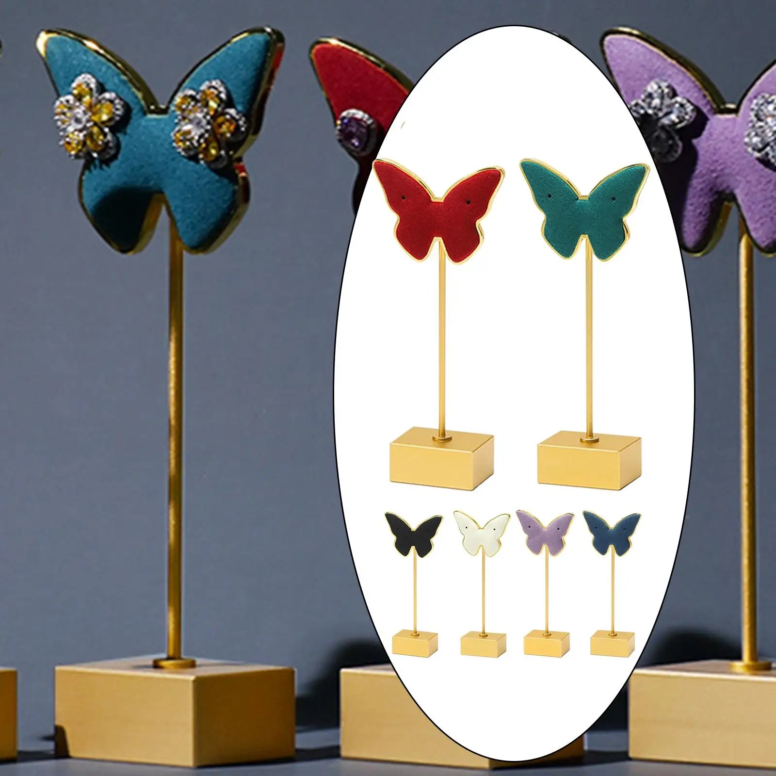 

Metal Butterfly Earrings Stand Holder Jewelry Display Rack for Woman Girl
