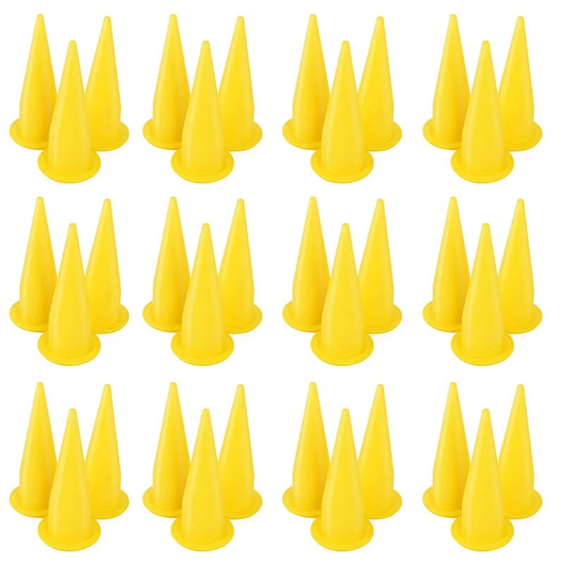 

50PCS Yellow Cone Nozzle Cone Nozzle For Bulk Caulk Tools For Caulking Nozzle Applicator Caulk Cap Replacement