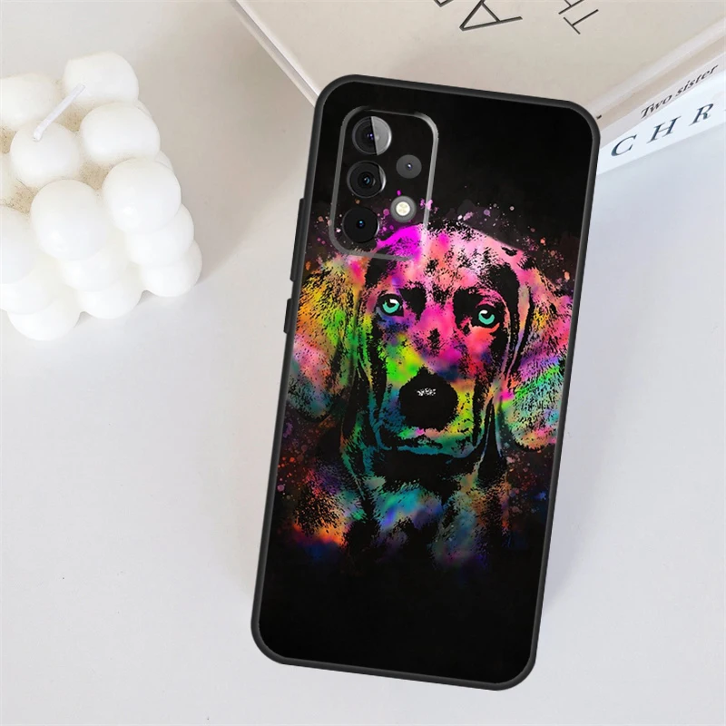 Чехол Weimaraner Dog для Samsung Galaxy A55 A35 A15 A36 A56 A26 A16 A22 A32 A52 A54 A34 A53 A33 A13 A06 A05