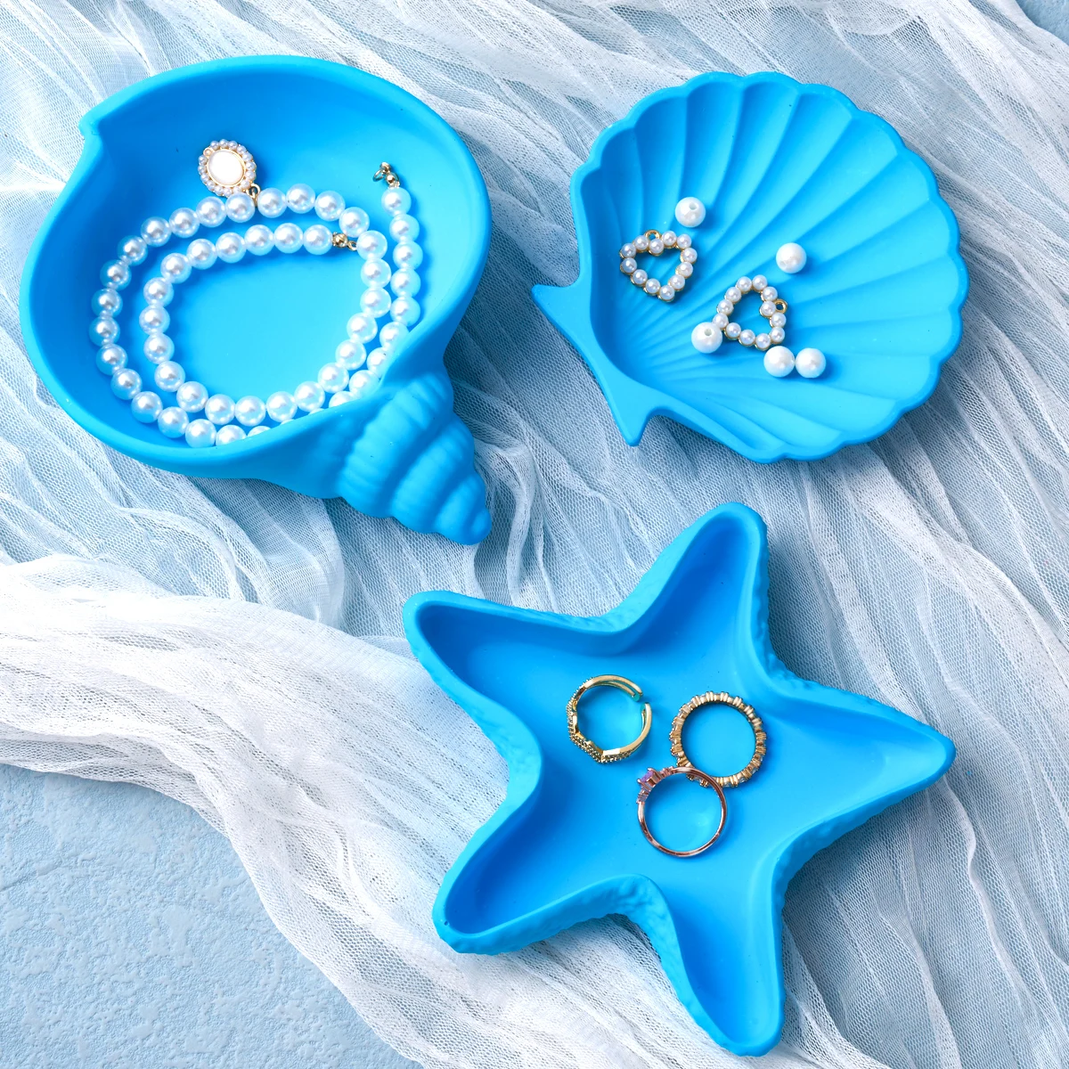 Самодельный бетонный лоток в виде морской звезды фотодержатель пластырь формы