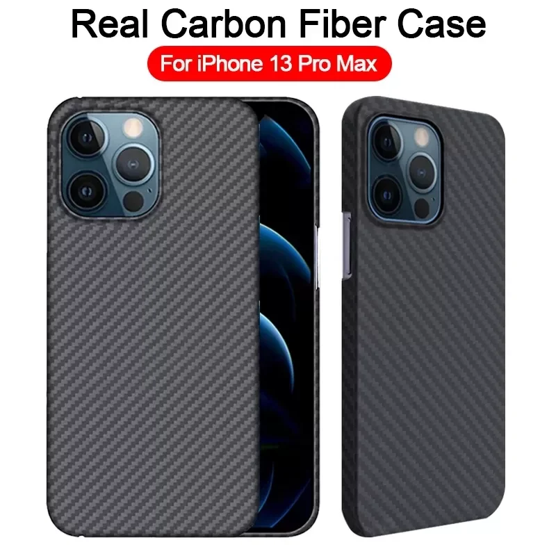 

Aramid Fiber Case Designed For iPhone 13/iPhone 13Pro/13Pro Max Ultra Thin Anti-fall Matte Cover Real Carbon Fiber Frame 13 Case