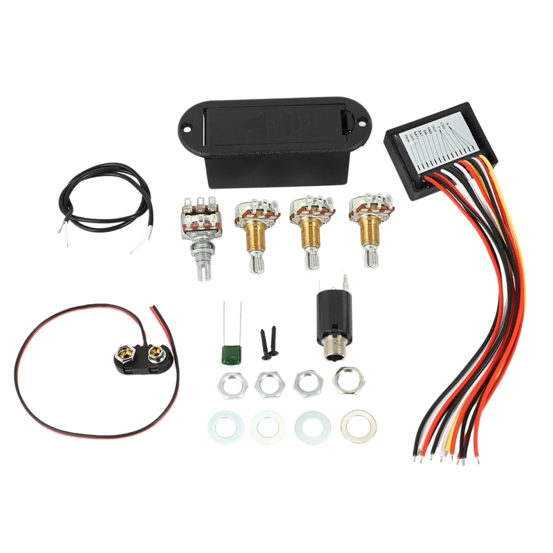 

EQ-B13T Electric Guitar Bass Pickups Active Pickup Humbucker Electric Guitar Bass Harness DIY Set Instrument Accessories