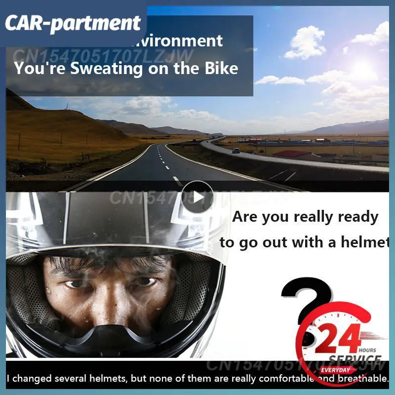 1~8PCS Motorcycle Vehicle Helmet Padding Motorcycle Safety Protection Hat Cap Inner X Model Air Mesh Microfiber Helmet Cooling