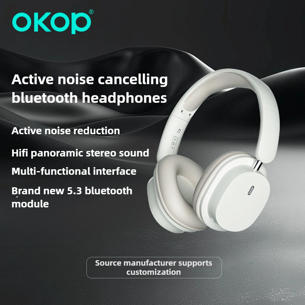 Фото OKOP-гарнитура Bluetooth-гарнитура, гарнитура с шумоподавлением для спортивных вызовов, гарнитура с длительным сроком службы батареи, беспроводные наушники Super Pods Pro №2