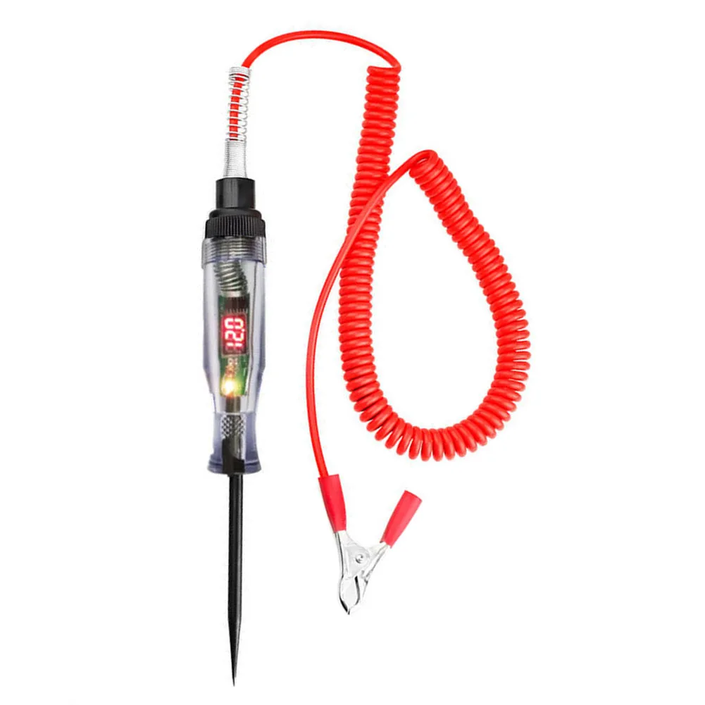 

6-24V DC Car Truck Voltage Circuit Tester Digital Display Long Probe Pen Light Bulb Automobile Diagnostic Tools Auto Repair Tool