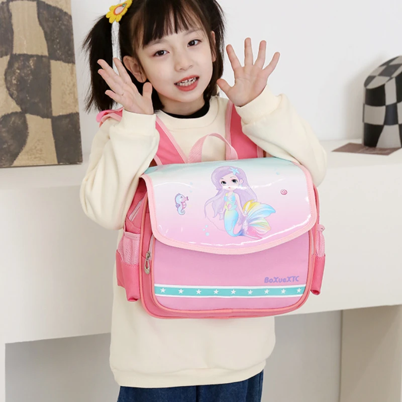 New Children Mermaid Student Horizontal British School Bags Girls Boys Simple Fashion Leisure Backpacks In Kindergarten Mochila