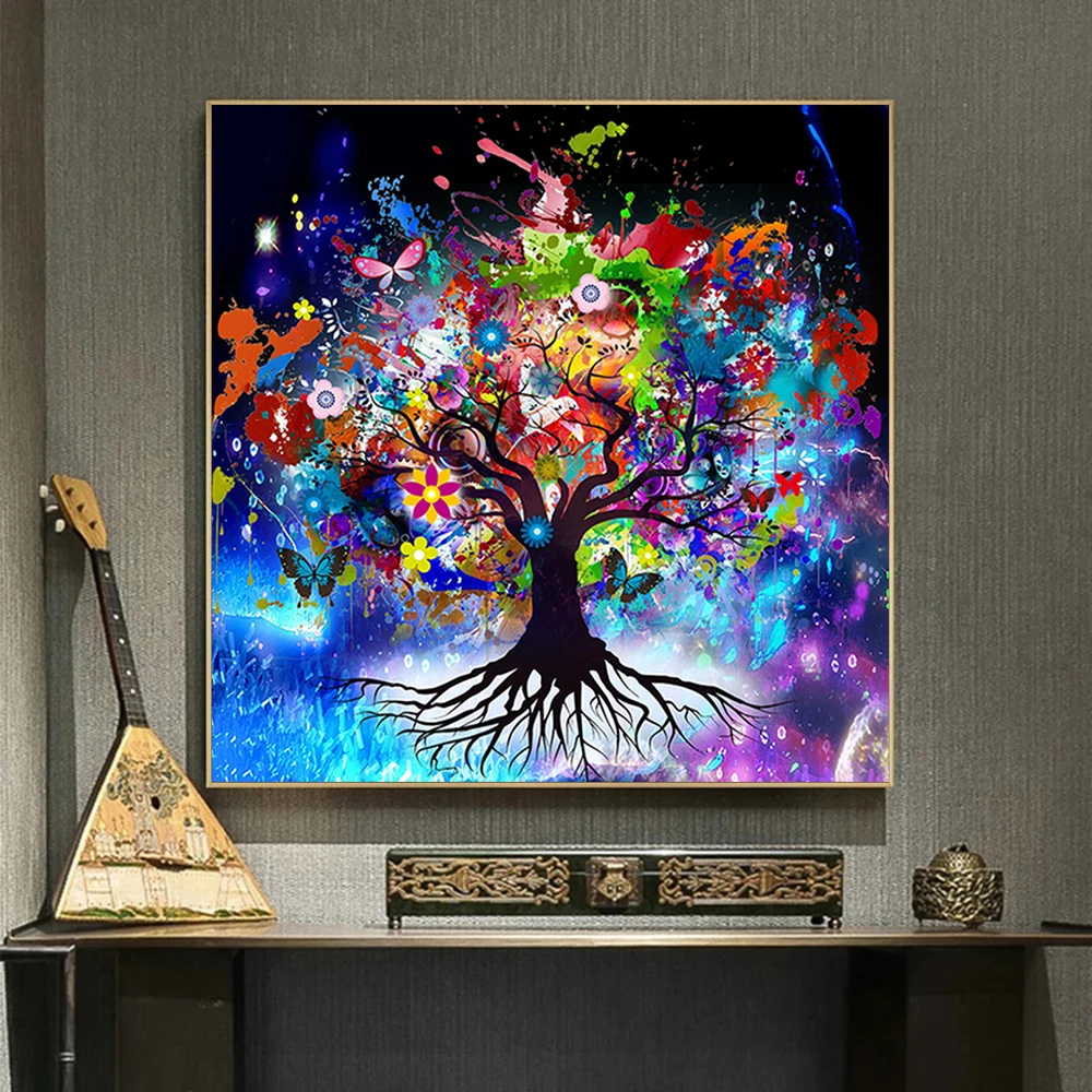 

Tree of Life Diamond Art 5D Diamond Painting Scandinavian Landscape Cross Stitch Diamond Mosaic Amazing Artwork