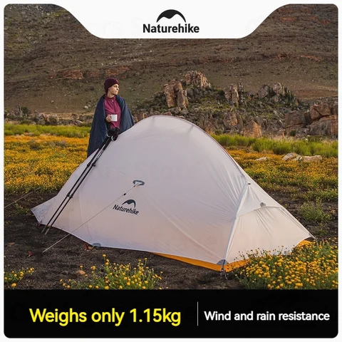 NatureHike Рюкзак Палатка Cloud Up 10d Силиконовая палатка для кемпинга 2-местная двухслойная портативная уличная походная палатка с бесплатным ковриком