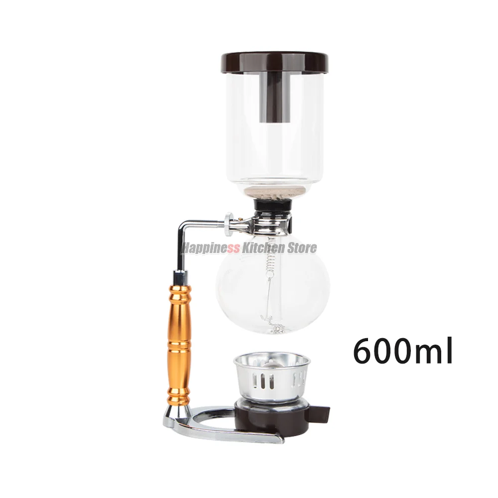 

Сифон Кофе чайник кофе сифон стеклянный горшок Эспрессо чайник Набор с стойкой 360/600 мл на открытом воздухе кемпинг кофе