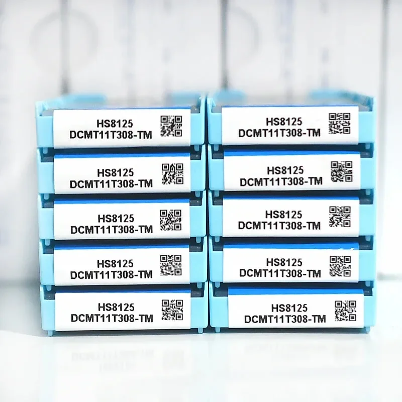 10шт DCMT 070204 070208 DCMT11T304 DCMT11T308 DCMT11T312 TM HS7125 HS7225 HS8115 HS8125 Твердосплавные токарные