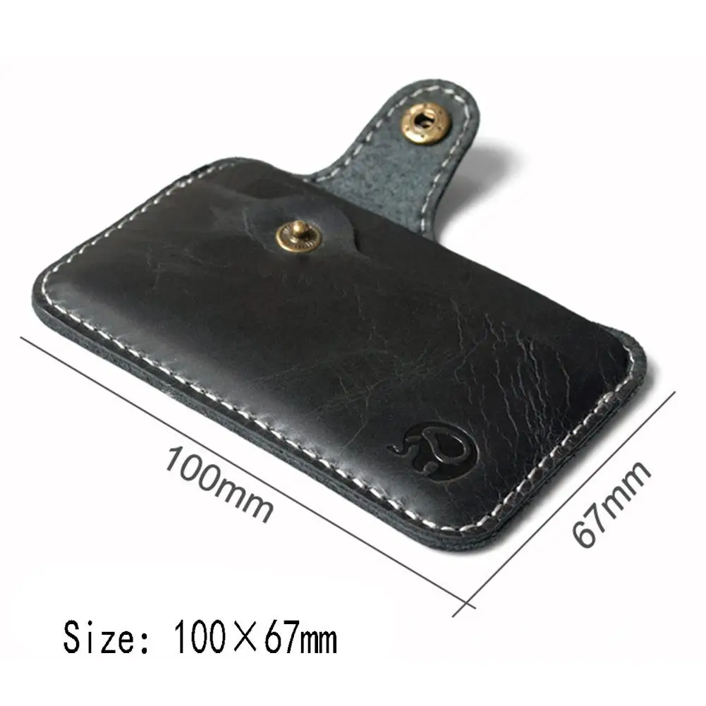 Retro Leather Card Wallet Men Business Bank Card Holder Thin Credit Card Case Convenient Small Cards Pack Cash Pocket