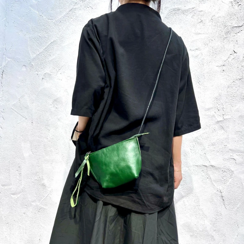 

Shoulder Bag Women Soft Genuine Leather Brand Design Retro Simple Female Causal Satchles Fashion Niche All-match Messenger Bags