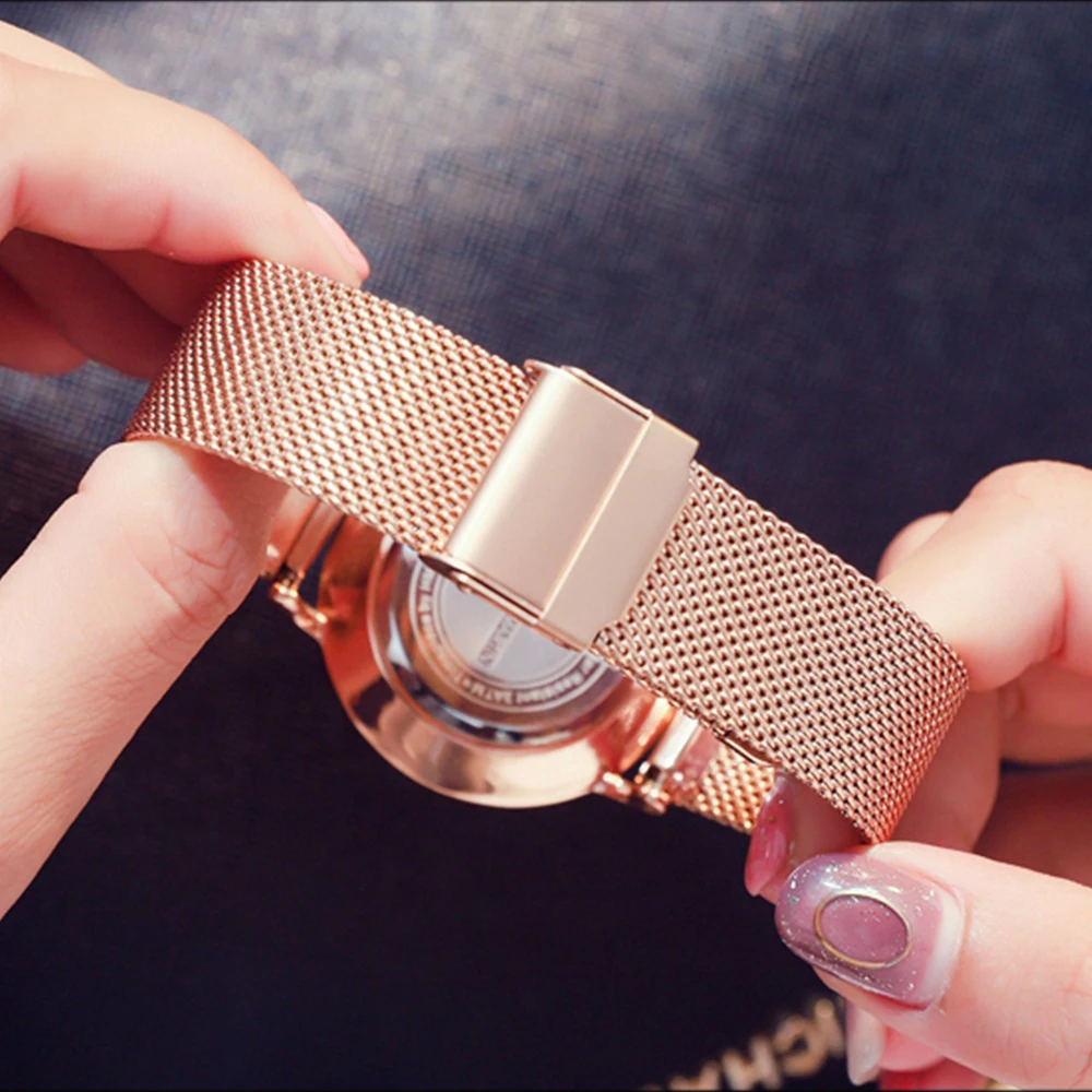 Women Watch Top Brand Dropshipping Japan Quartz Movement 36mm Rose Gold Waterproof Fashionable Nordic Minimalist Ladies Watches