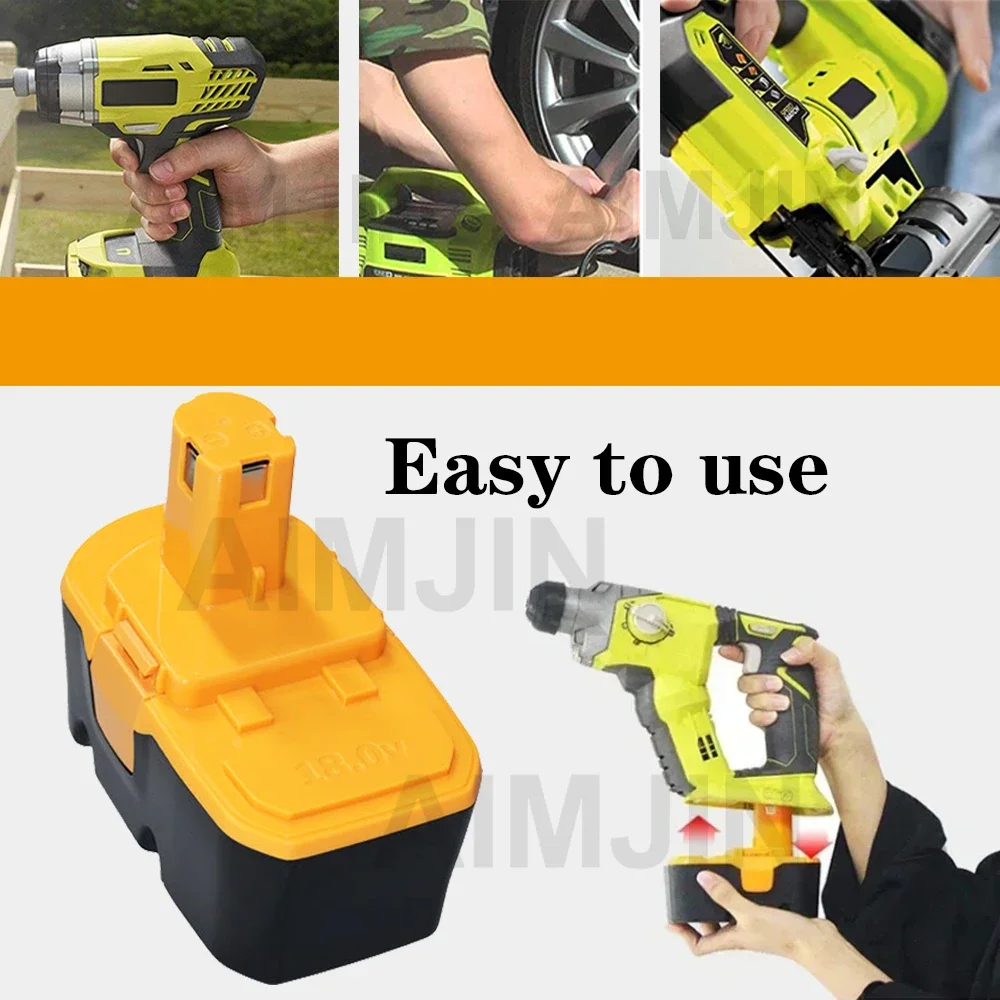 Аккумулятор P101 ABP1801 ABP1803 BPP 1820 для электроинструментов Ryobi 18V, сменный, 4800 мАч, P100 (art.: 3920d87f90128) - 3920d87f90128