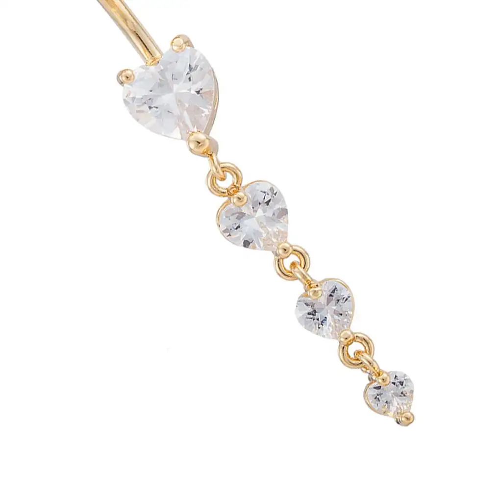 Кулон в форме сердца циркониевые пупки пупка кольца из нержавеющей стали