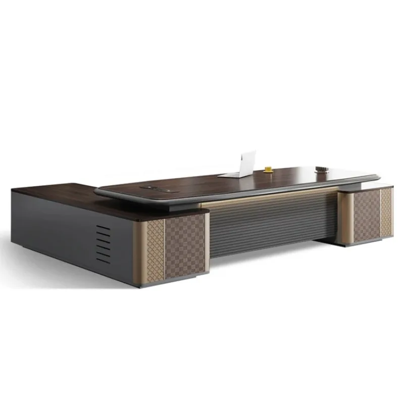 Роскошный офисный стол современный L-образный руководителя