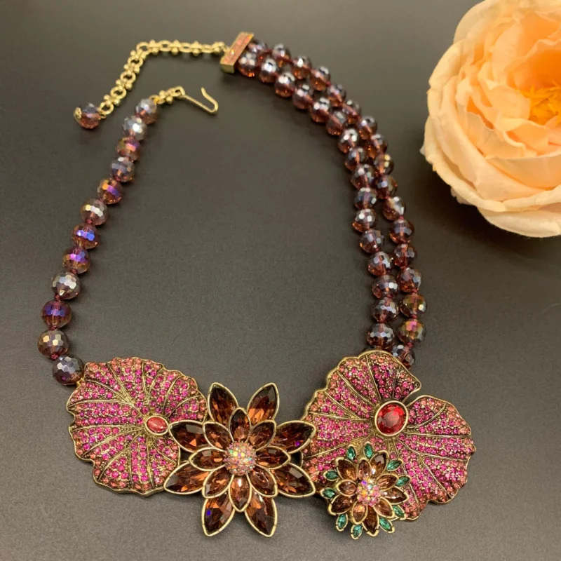 

Массивное ожерелье водостойкой лилии из циркония, 2624