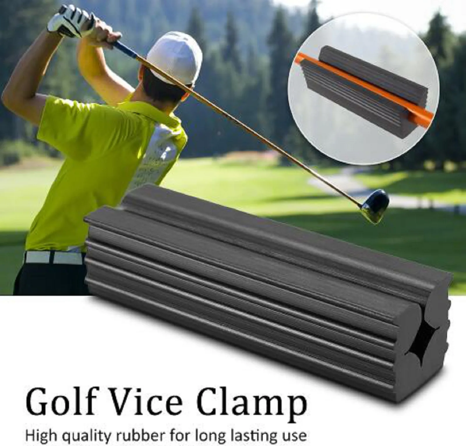 

Professional Golf CLAMPS CLUB Rubber Golf Club Grip Vice Clamps Grips Replacement Tool Golf Practice Premium Wedging Clamp