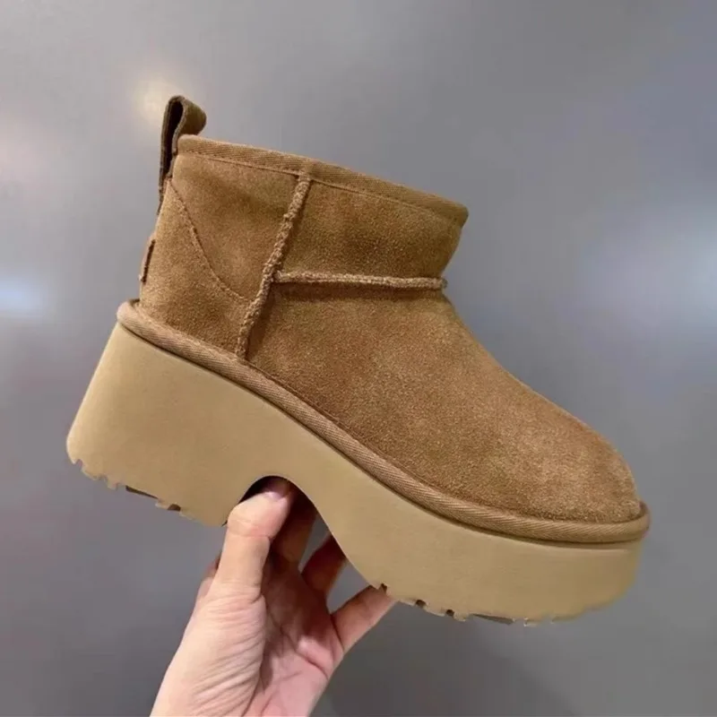 Женские зимние ботинки на толстом каблуке в готическом стиле