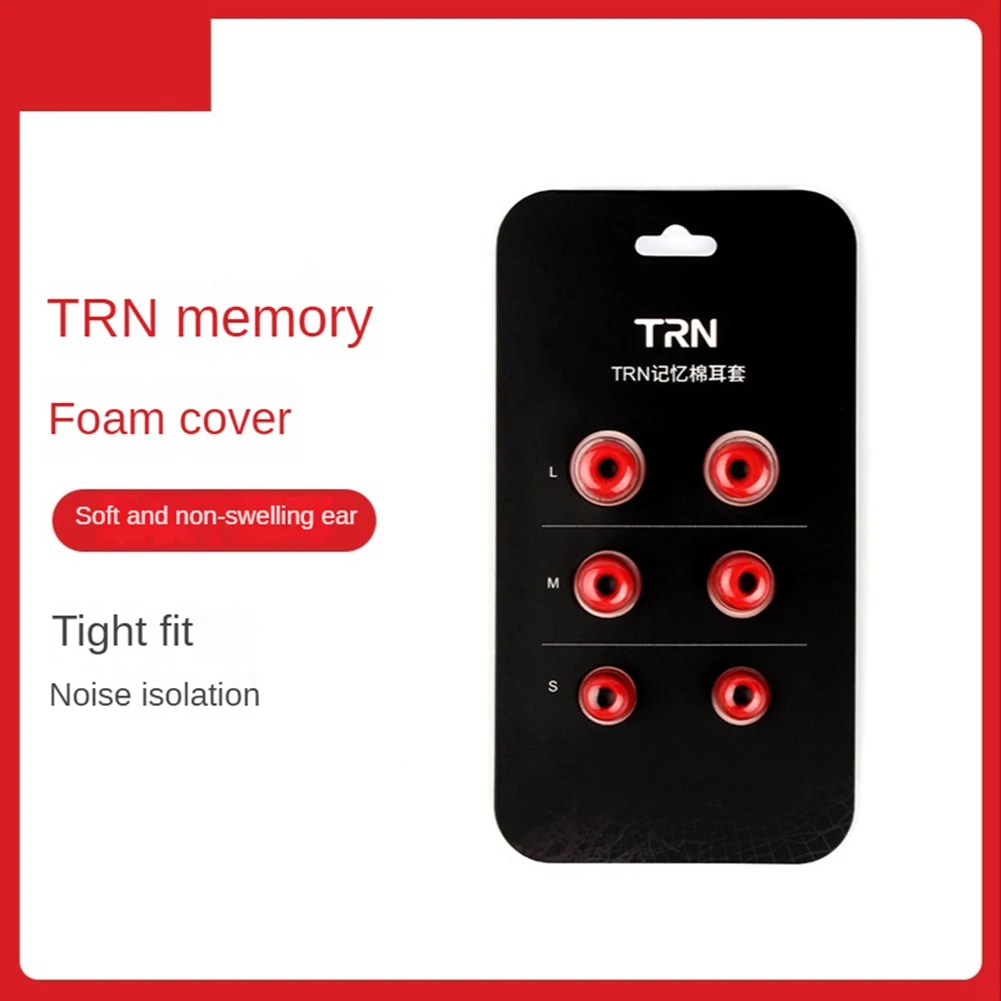 

TRN 3 Pairs Of Headphone Memory Foam Earmuffs In-Ear Headphones To Enhance the Bass Slow Rebound Earplugs 4.5-5Mm Diameter Grey