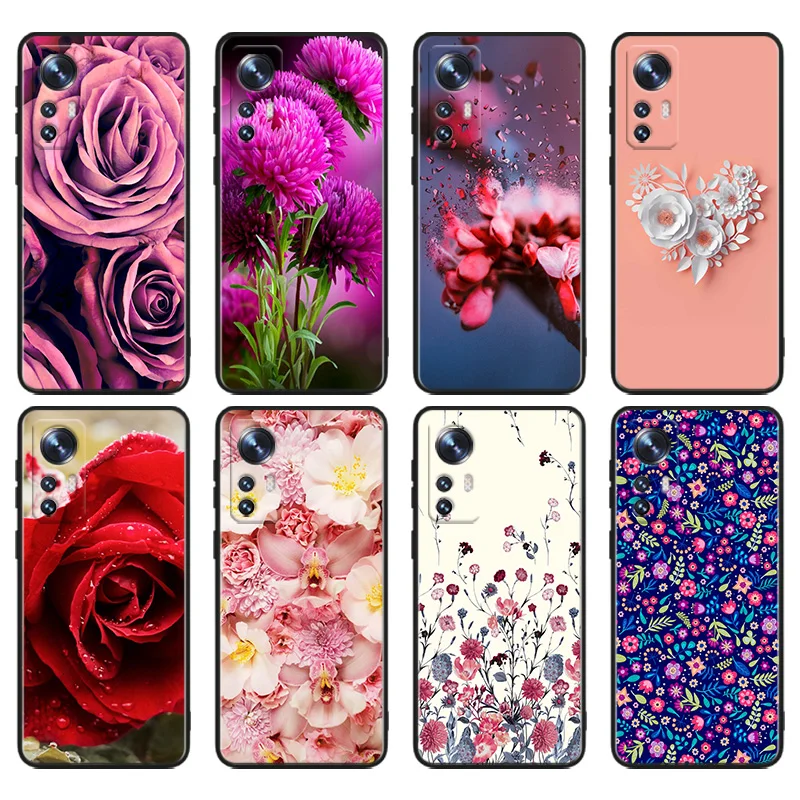 

Beautiful and lovely flower rose Phone Case For Xiaomi Mi 13 10S 10 9T 9SE 8 Mix Play A3 A2 A1 CC9E Note 10 Lite Pro Black Cover