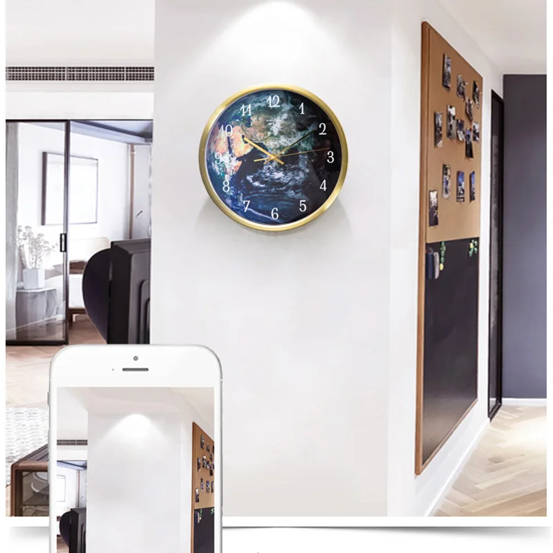 

Classic Minimalist Luminous Wall Clock Living Room Silent Metal Round Wall Clock Modern Design Reloj Pared Grande Room Decor