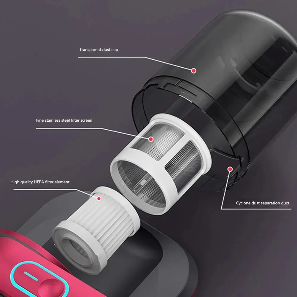 Ручной пылесос Xiaomi против клещей 100 Вт беспроводной 8000PA машина для УФ-очистки