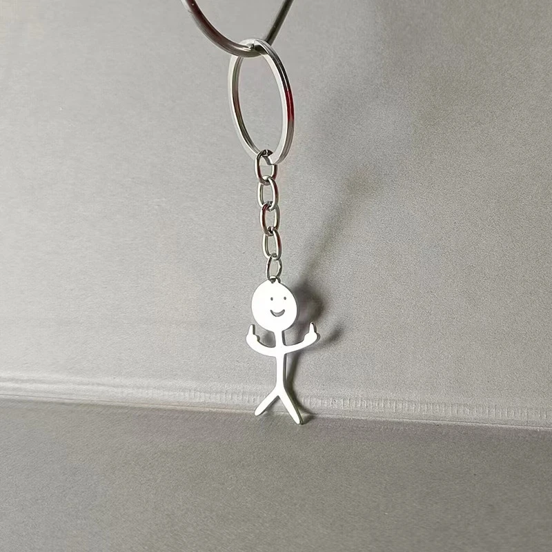 Нержавеющая сталь хип-хоп Skyrim Fxck You забавный кулон брелок каракули колокольчик