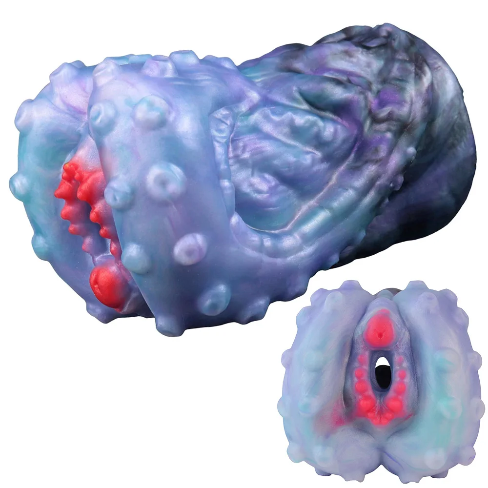 Фото GEEBA Cthulhu Monster Male Stroker Cup Octopus Suction Texture Onahole Pocket Pussy Male Masturbator Silicone Sex Toys for Men №1