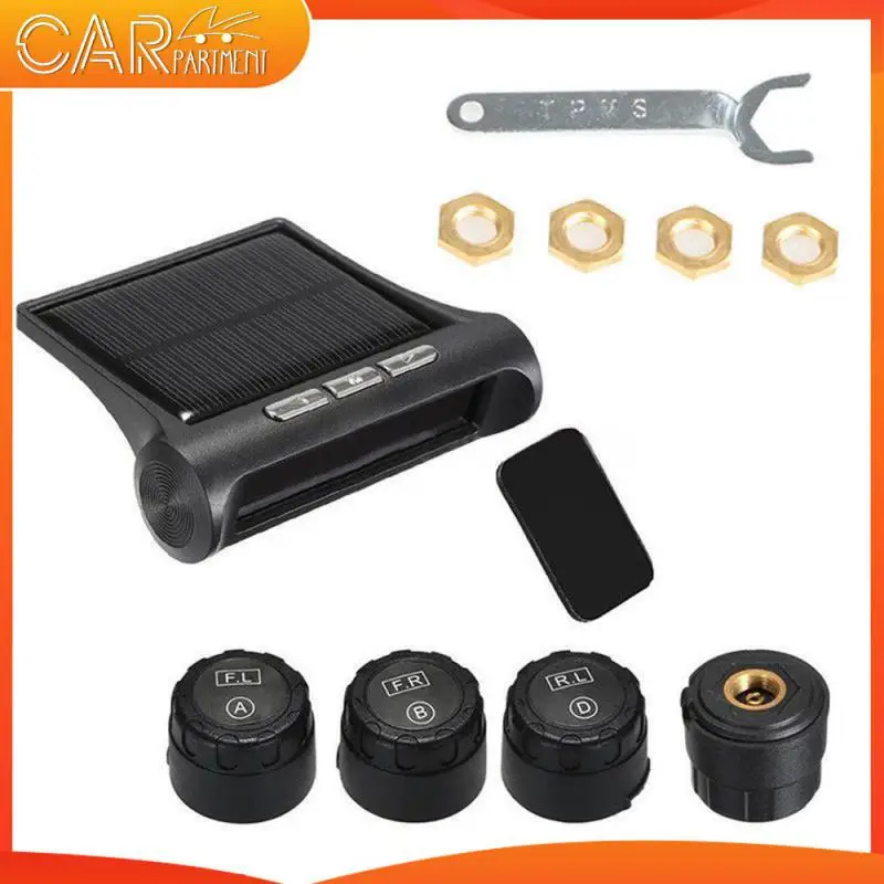 

General purpose Solar Wireless TPMS LCD Car Tire Pressure Monitoring System And 4 External Sensors