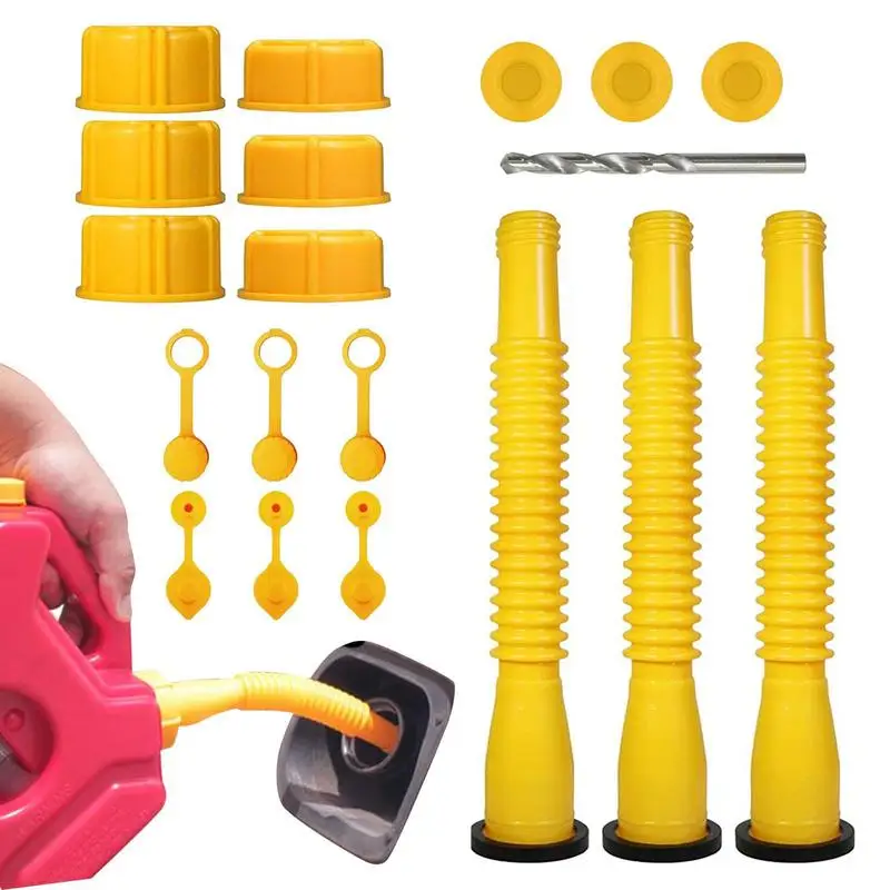 

Spout Replacement Kit Leakproof Bendable 19PCS Part Can Nozzles Tank Nozzles With Rubber Gasket And Sealing Ring For Factories