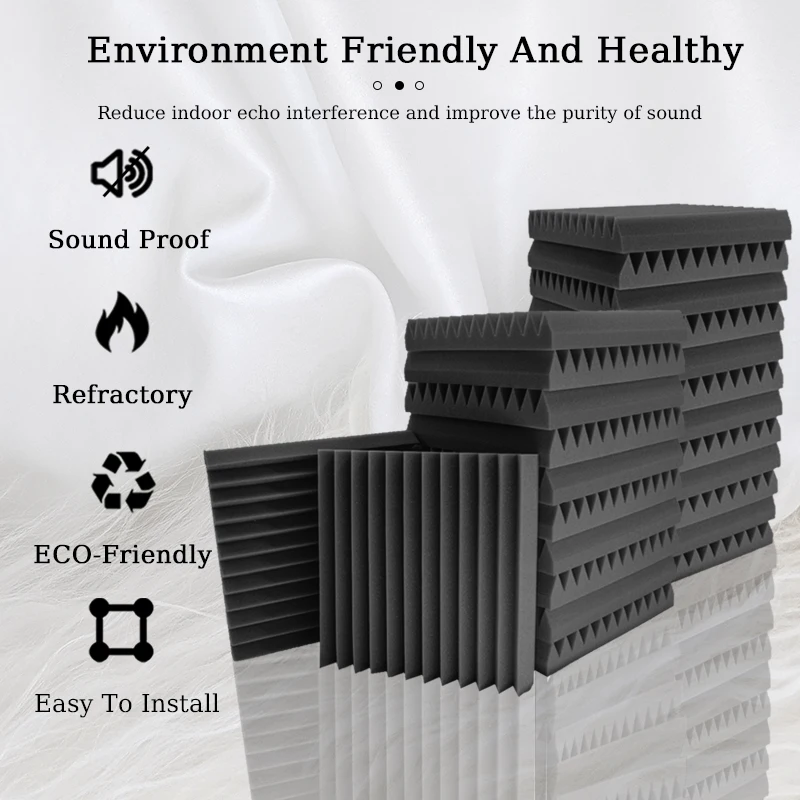 Панель из акустического пенопласта TOUO 6/12/24 шт. звукоизоляция для студийной стены