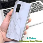 Для Samsung Galaxy W20 Fold 2 Z Flip 3 4G 5G W 2019 2018 2017 винтажная мраморная задняя крышка Защитная Пленка Наклейки кожа