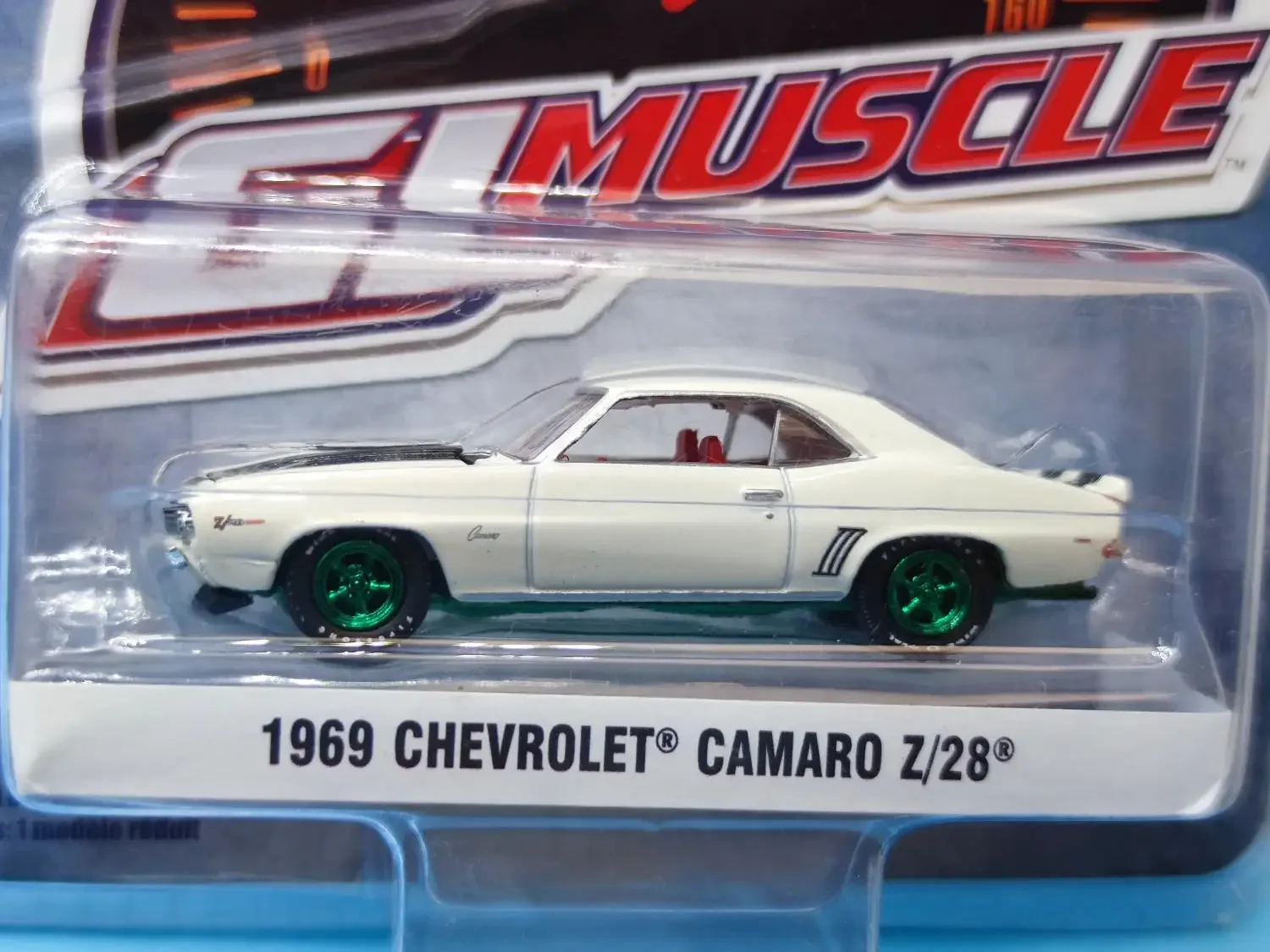 1:64 1969 CHEVROLET CAMARO Z/28 зеленая машинная версия литая под давлением модель автомобиля