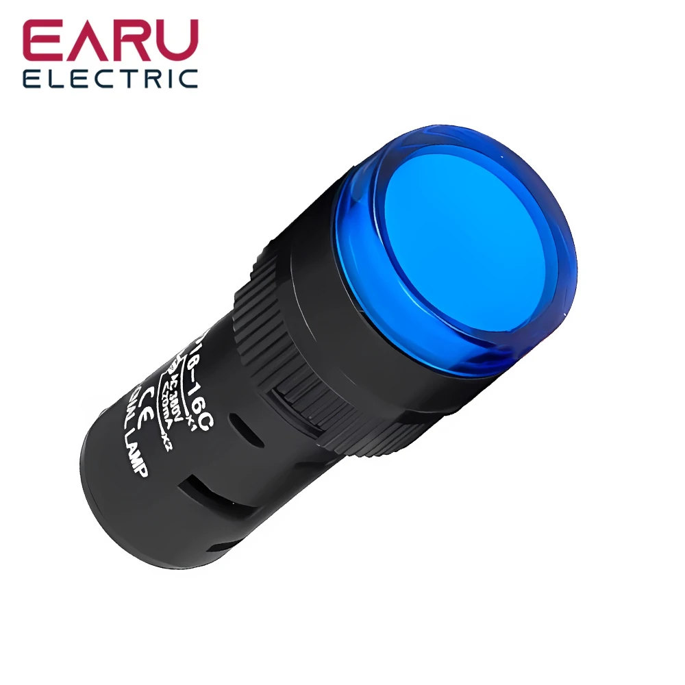 

Электронный индикатор EARUELECTRIC 16 мм, 12/24/110/220/380 В, красный, зеленый, желтый, синий, белый