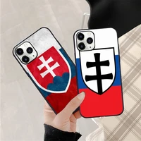 sk slovak slovakia flag phone case for iphone 12 11 13 7 8 6 s plus x xs xr pro max mini shell