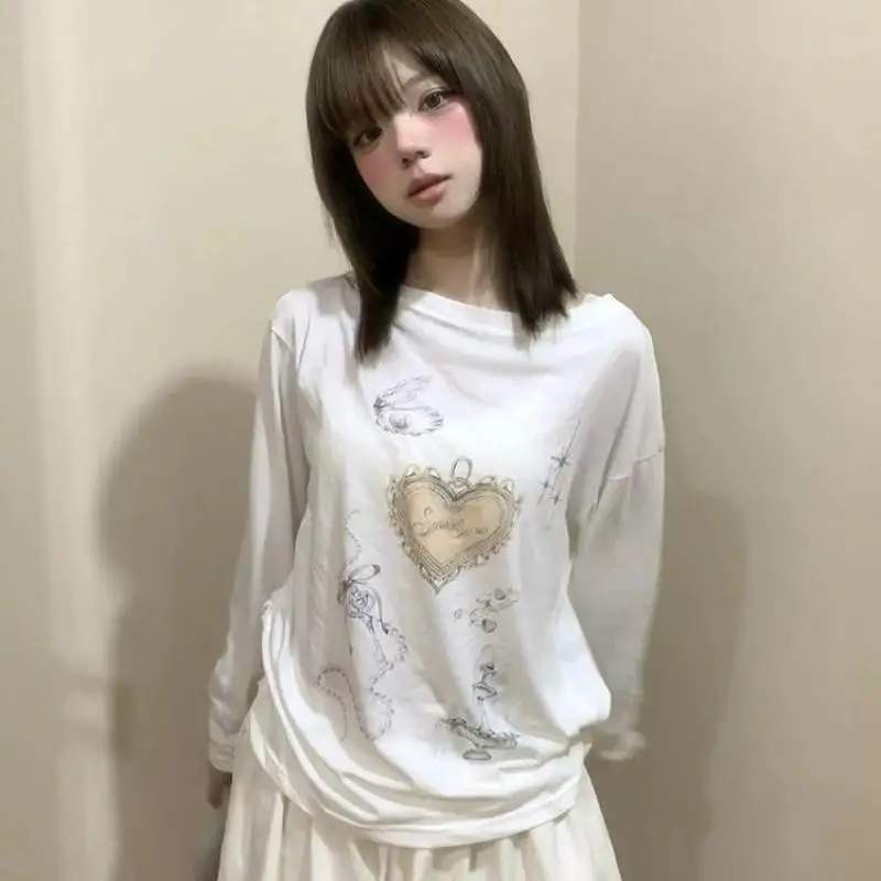 Футболка Tonngirls с принтом в стиле Харадзюку женские повседневные свободные топы