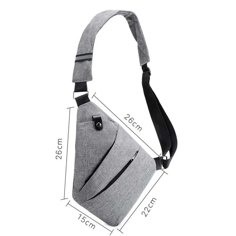 Chest bag for men crossbody bag waterproof New Shoulder Bag Men's casual sports side bag