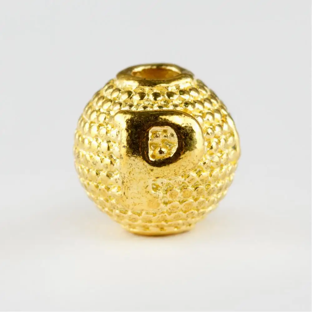 Металлический чехол желтого цвета 8 мм (металлические четки)|Ювелирная фурнитура