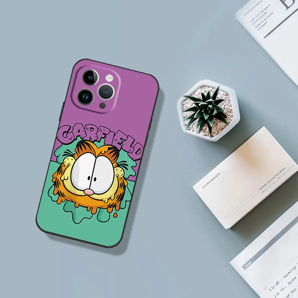 Yellwo G-Gar F-Field Cat Phone Case For Samsung A03 A04 A05 S A13 A14 A22 A34 A53 4G 5G S22 S23 ULTRA Black Soft Silicone Cover