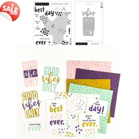 good vibes turnabout clear stamps new metal cutting dies scrapbook embossed make paper card album diy craft template decoration