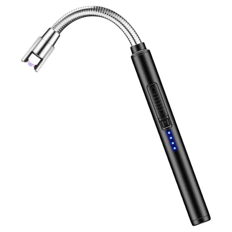 

Windproof Kitchen Electric USB Lighter Long Candle BBQ Stove Ignition Lighter Camping Rechargeable Arc Flameless Plasma Lighter