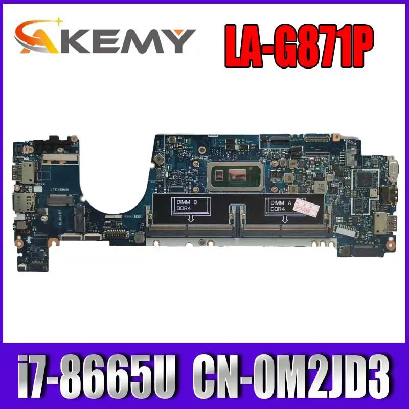 

Материнская плата Akemy M2JD3 0M2JD3 с SRF9W i7-8665U, центральный процессор для Dell Latitude 7400, материнская плата DDR4 100%, работает хорошо