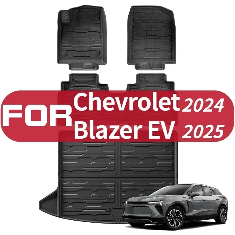 Фото Коврик для ног для Chevrolet Blazer EV 2024 2025, аксессуары, автомобильный багажник из ТПЭ, задняя накладка на багажник, всепогодная №1