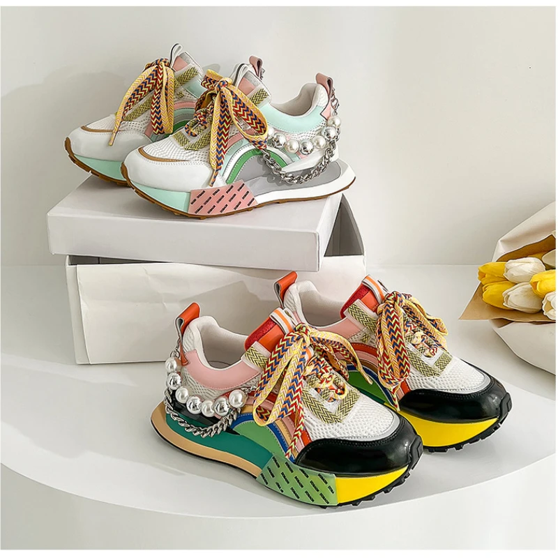 

Platform Sneakers Flat Tennis Female Shoes For Woman 2022 Lightweight Autumn Breathable Fashion Tassels Student Skateboard Shoe