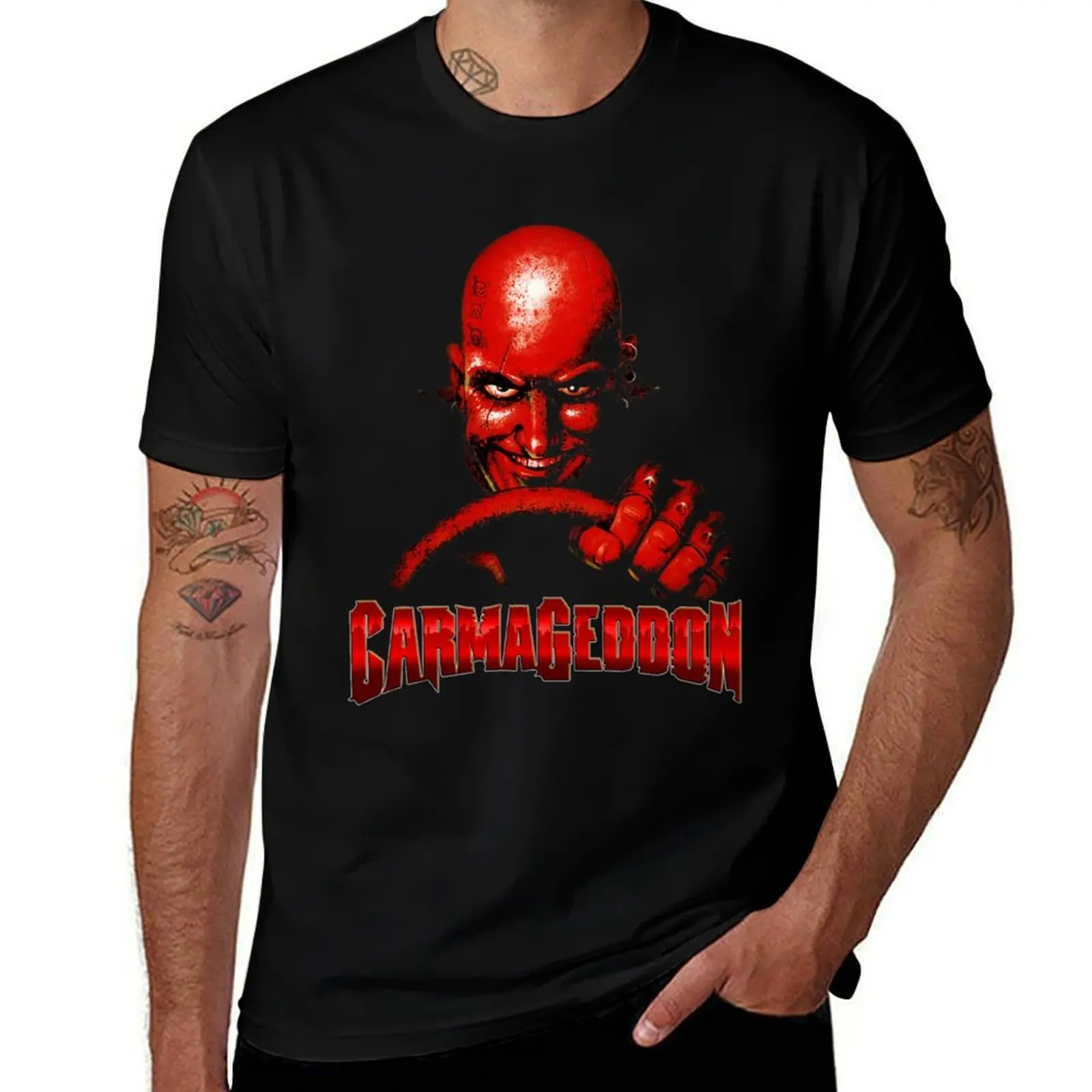 Фото Футболка Carmageddon в стиле ретро с принтом в винтажном стиле №1