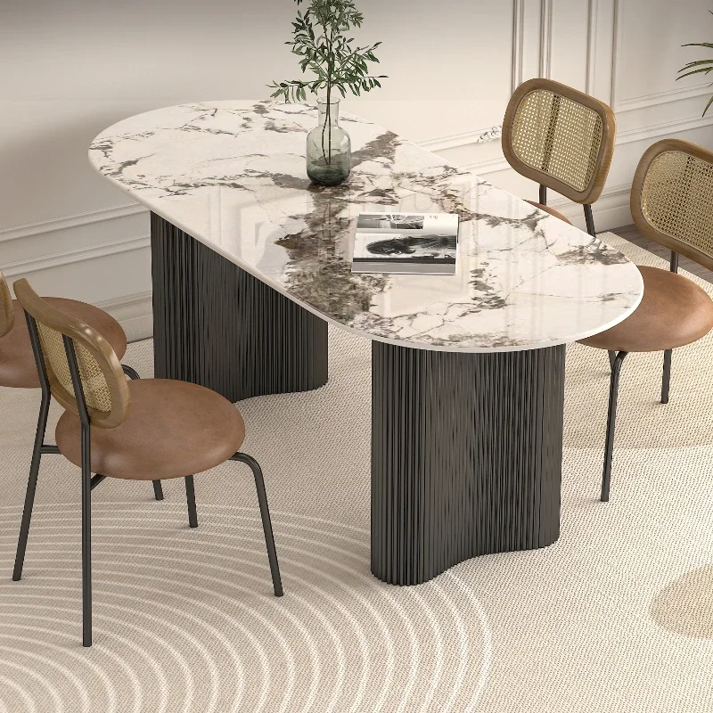 Учебные овальные обеденные столы складной кофейный стол рабочие раздвижные для